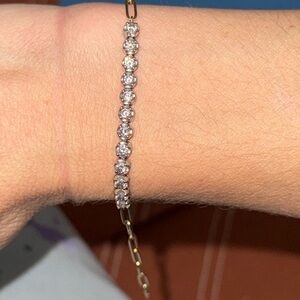 14k gold diamond tennis bracelet